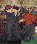 Henri de toulouse-lautrec, Two Women Dancing at the Moulin Rouge